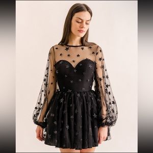 Lirika Matoshi Starry Dress Black